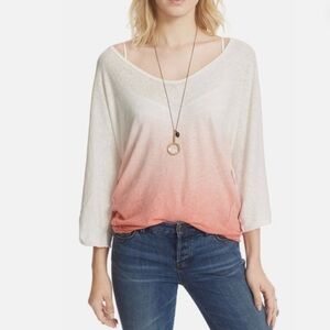 NWOT Free People WE THE FREE Linen Strawberry Ombré Tee